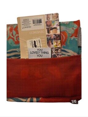 ​DEMDACO ArtLifting Floral Stripes Foldable Tote Bag Alicia Sterling Beach